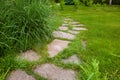 Rough different shapes of neutral stone path. Royalty Free Stock Photo