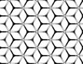 Rough drawing styled futuristic hexagonal grid