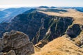 The rough edge of Bucegi mountains plateau, Romania. Royalty Free Stock Photo