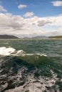 Rough Emerald Sea Large Waves Swells Puget Sound