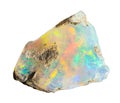 rough ethiopian opal mineral isolated on white Royalty Free Stock Photo