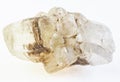 rough fluorite (fluorspar) stone on white