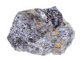 rough Galena with Chalcopyrite rock isolated