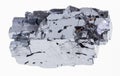 rough galena (galenite) crystal on white Royalty Free Stock Photo