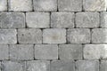 Rough granite block wall