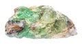 rough green Beryl gemstone isolated Royalty Free Stock Photo