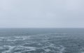 Rough grey seascape, mighty nature forces