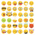 Rough Hand Drawn Big Emoji Set 2 Royalty Free Stock Photo