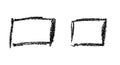 Chalk frame, rough rectangular hand-drawn shapes, grunge crayon outlines suitable for borders, doodle art, banners Royalty Free Stock Photo