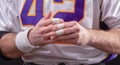 Rough Hands Of American footballer