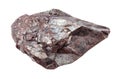 Rough Hematite iron ore rock isolated on white Royalty Free Stock Photo