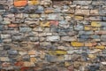 rough hewn, multi-colored stone wall