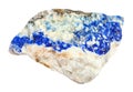 rough Lazurite (Lapis Lazuli) gemstone isolated Royalty Free Stock Photo