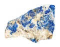 rough Lazurite (Lapis Lazuli) stone isolated Royalty Free Stock Photo