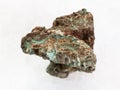 rough Malachite (copper ore) stone on white Royalty Free Stock Photo