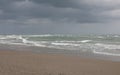 rough North Sea on the tip of Denmark in the Jutland Peninsula Royalty Free Stock Photo