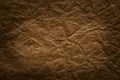 Rough Paper Background, Aged Brown Creased Page Texture Royalty Free Stock Photo