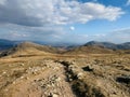 On path looking to Pike o Blisco on left, Cold Pike right Royalty Free Stock Photo