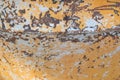 Rusty zinc sheet with scratched skin surface Royalty Free Stock Photo