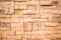 Pattern of Modern stone Brick Wall Surfaced for background. Royalty Free Stock Photo