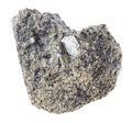 rough Peridotite rock with Phlogopite on white Royalty Free Stock Photo