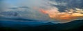 Rough ridge overlook viewing area off blue ridge parkway scenery