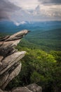 Rough ridge overlook viewing area off blue ridge parkway scenery