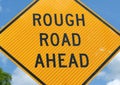 Rough road ahead sign