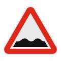 Rough road icon, flat style.