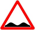 Rough road road sign