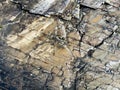 Rough and rocky shore along famous Ring of Kerry route. Rugged coast of Iveragh Peninsula, Ireland.