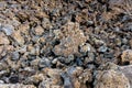 Rough, rugged solid lava rocks
