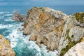 Rough sea in Cape Penas Cabo de PeÃÂ±as in asturias in the north of Spain