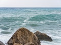 Rough sea on the coast of Baunei, Sardinia