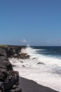 Rough sea at Kalapana Beach, Hawaii