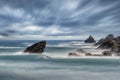 Rough sea with rocks