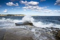 Rough sea in St Pauls bay Malta