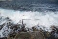 Rough sea in St Pauls bay Malta
