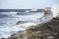 Rough sea in St Pauls bay Malta