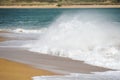 Rough sea on a windy day in summer Royalty Free Stock Photo