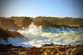 Rough seas at Bombo headland, NSW coast, Australia