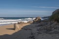 Rough seas at Lozari beach in Corsica