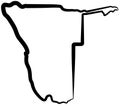 Rough sketch of Namibia map on white. Vector illustration.