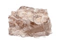 rough smoky quartz rock isolated on white