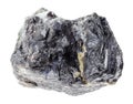 rough sphalerite (zinc blende) rock on white