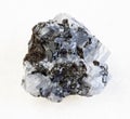 rough sphalerite (zinc blende) stone on white