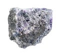 rough stibnite (antimonite) ore on amethyst rock