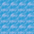 Rough stormy sea seamless vector textured pattern in blue colors