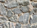Rough texture old granite stone wall Royalty Free Stock Photo