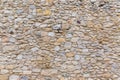 Rough textured old stone block wall Royalty Free Stock Photo